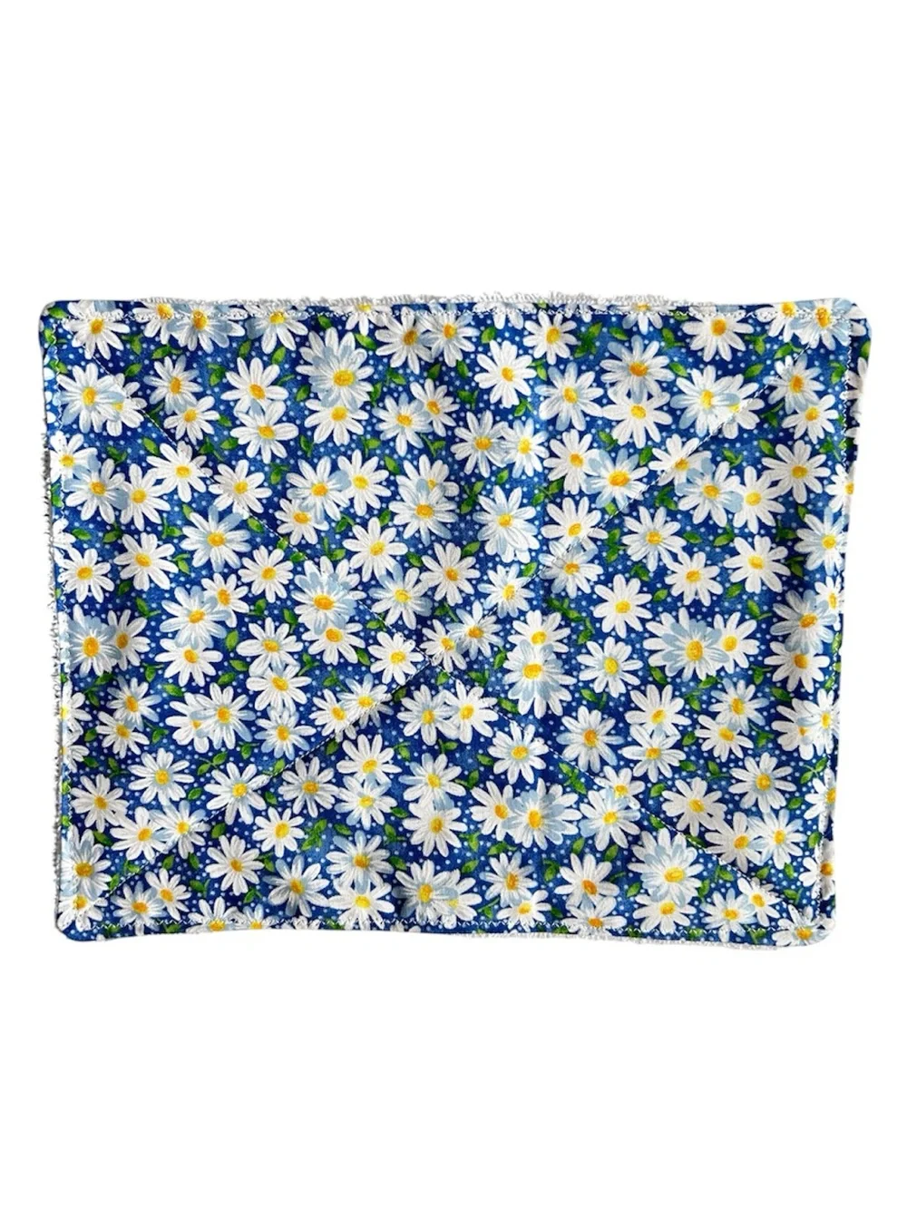 Hand Crafted Floral Soft Luxury Cotton Quilted Wash Cloth Set Eco Friendly Reusa